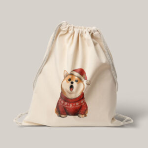 Plecak reklamowy bawełniany - zimowy pies